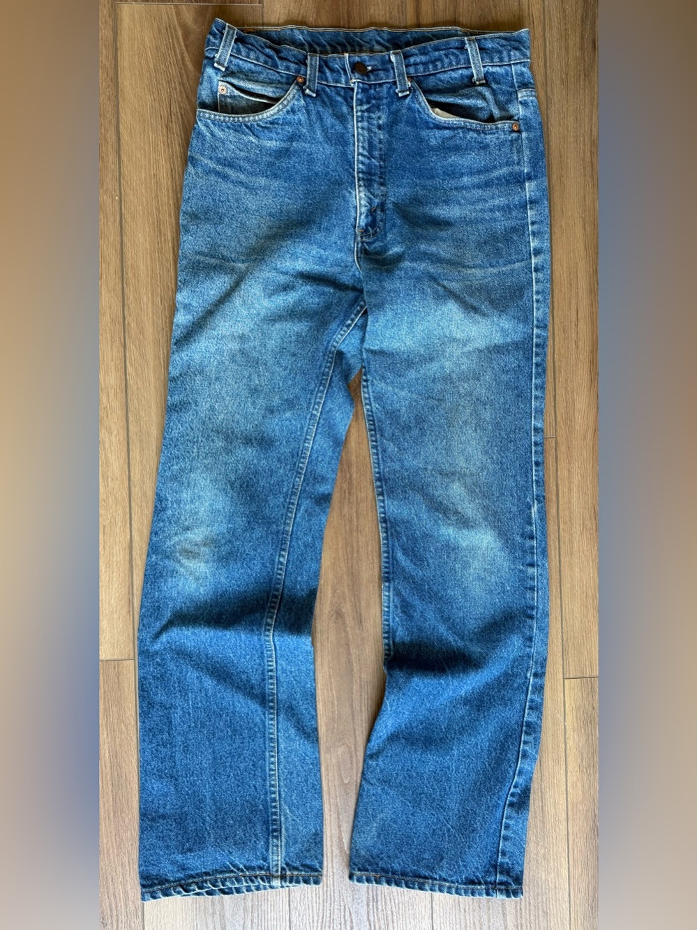 Vintage Levis 80s 20517-0217 Bootcut Jeans Mens 34x33 Orange Tab Made In USA